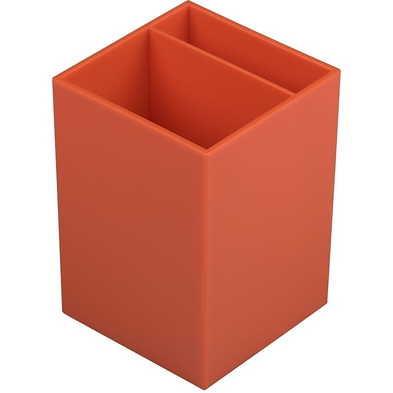 JAM PAPER Plastic Pen Holder. Orange (341ors) image 1