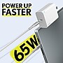 Overtime W27 65W GaN3 USB-C Wall Charger and 60W USB-C 6 ft. Cable Bundle, White (OCHW27WHBD1)~#|#~046B2536-9AEE-4579-A8B993D9E75C04DB_sc7