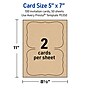 Avery Integrated Cards, 5" x 7", Matte Kraft Brown, 100/Box (95350)~#|#~04729B40-FA4C-40C7-B9A9C70974F103A1_sc7