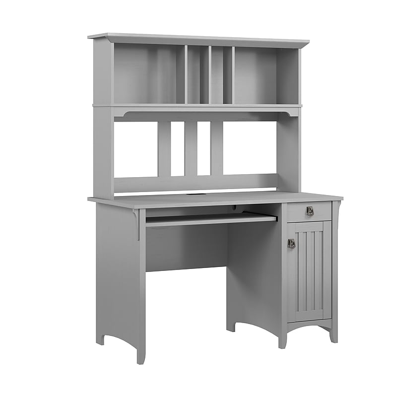 Bush Furniture Salinas 48"W Small Computer Desk with Hutch, Cape Cod Gray (MY72308-03) image 1