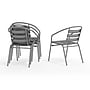 Flash Furniture Restaurant Patio Chair, Silver, 4 Pack (4TLH017C)~#|#~04742AE4-7724-407D-A96FCA5AA581A38B_sc7