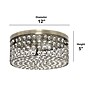 Lalia Home 12" Classix Glam Two Light Crystal and LED Flush Mount Ceiling Light Fixture, Antique Brass (LHM-2003-AB)~#|#~0477835E-8E89-4966-B0140BF8A86FF252_sc7