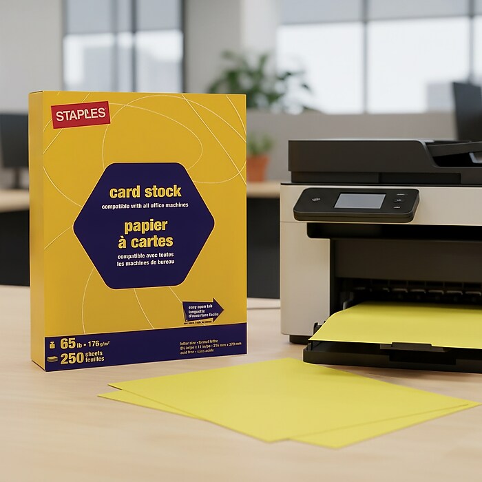 Staples Brights 65 lb. Cardstock Paper, 8.5