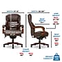 La-Z-Boy Delano Ergonomic Leather Executive Big & Tall Chair, 400 lb. Capacity, Brown (45833OSS)~#|#~047BA84D-3E65-4108-9F7432155C6A0AFF_sc7