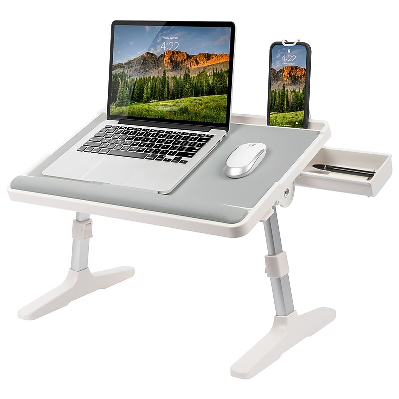 LapGear Adjustable Tilt 22" x 14" x 3.5" Laptop Bed Desk, Gray (78505) image 1