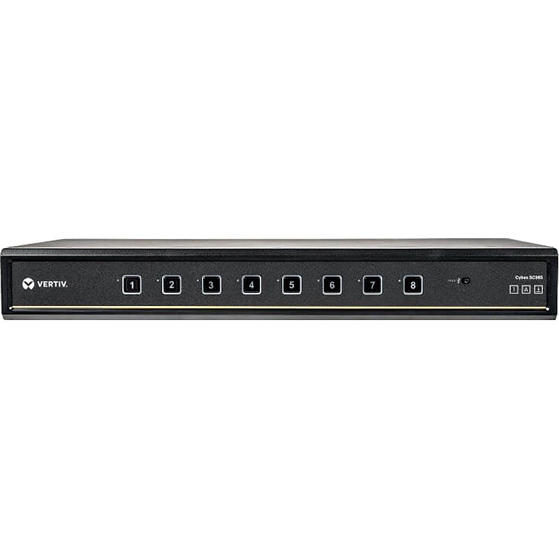 Vertiv Cybex Secure DPH Rack-Mountable 8-Port KVM Switch (SC985DPH-400) image 1