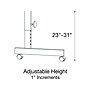 Correll Deluxe 60"W x 24"D Adjustable Foldable Training Room Table, Dry-Erase Markerboard, With Wheels, Frosty White/Black~#|#~04851812-114E-4242-BFCA0B19E298639C_sc7