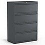 Staples Commercial 4-Drawer Lateral File Cabinet, Letter/Legal Size, Lockable, 52.5"H x 36"W x 18.63"D, Charcoal (60944/20886)~#|#~0488BB0E-C71E-4654-9B75AEEE0D91FFF0_sc7