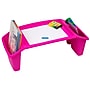 Mind Reader 10.75" x 22.25" Plastic Kids' Lap Desk Activity Tray, Pink (KIDLAP-PNK)~#|#~048BBC51-A705-4C97-89C144D64D05AE13_sc7