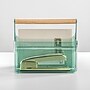 mDesign 2-Compartment Plastic Desk Organizer, Sage/Natural (26055)~#|#~048F5388-9DBB-4EBC-AD39E4370021A6FF_sc7