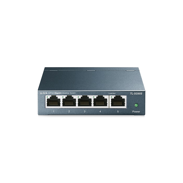 TP-Link 5-Port 10/100/1000 Mbps Unmanaged Switch, Black (TL-SG605