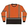 Ergodyne GloWear 8371BK High Visibility Long Sleeve Black Bottom T-Shirt, ANSI Type R Class 3, Orange, X-Large (22305)~#|#~04953138-1516-4974-913E9C9B317F02D8_sc7