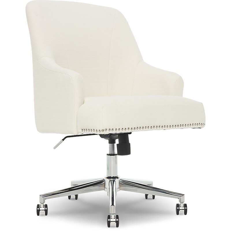 Serta Leighton Fabric Home Office Chair, Ivory (48444) image 1