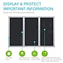 Ghent 4' H x 8' W Enclosed Recycled Rubber Bulletin Board with Satin Frame, 3 Door, Confetti (PA34896TR-CF)~#|#~049A4087-FFDB-4C4F-BCF8FDC0689F789F_sc7