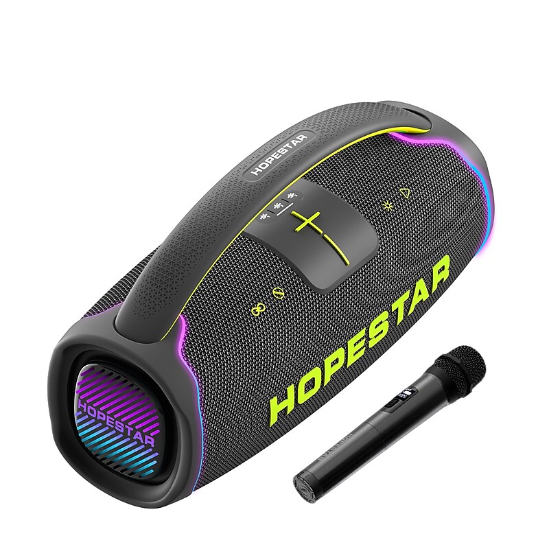 Worryfree Gadgets Hopestar Wireless Bluetooth 300W Portable Speaker, Water Resistant, Gray (WA65-GRY) image 1