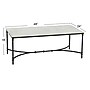 Storied Home Libertine Genuine Marble and Metal Coffee Table, White/Black (EC1100)~#|#~04A26D37-9DB9-4272-8E1E46E8AADEFDDD_sc7