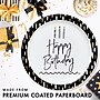 Creative Converting Golden Wishes Happy Birthday Plates, Black/Gold, 32/Pack (DTC365089DPLT)~#|#~04A30F84-E9F3-4C8B-A7598E97CD4F0DEB_sc7