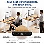 Uncaged Ergonomics Rise Up 60"W Electric Adjustable Bamboo Standing Desk, Natural/White (RUWB)~#|#~04A4E761-A1D5-46BD-A2825D46500E576C_sc7