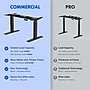FlexiSpot E7 Commercial 60''W Electric Rectangular Adjustable Standing Desk, Black (E7BCOM6030-B)~#|#~04A60177-7571-4C77-A748D870B673661F_sc7