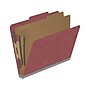 Medical Arts Press Pressboard Classification Folder, 2 Dividers, 2" Expansion, Letter Size, Dark Red, 10/Box~#|#~04AB9BAA-FEBF-4BE4-92DCBF15C6938E55_sc7