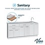 Viva Comfort 36'' H x 72" W Base Medical Cabinet with Right Sink and Wall Cabinet, 6 Doors, 3 Drawers (90272RS-GRY-WAL)~#|#~04B78BA1-1B84-45E7-9E2B157CFD39104B_sc7