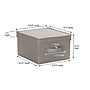 Household Essentials Medium Stackable Folding Fabric Storage Bin, 6" x 10"x 11", 11.42 Qt., Gray, 2/Pack (7411-1)~#|#~04BA9CFE-99DF-4FE1-81C52C98FBD3AD34_sc7