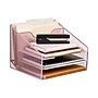 Staples 5-Compartment Metal Mesh Desktop File Organizer, Dusty Pink (ST63828)~#|#~04BBD973-BB9C-4AE5-9D382B88036647CB_sc7