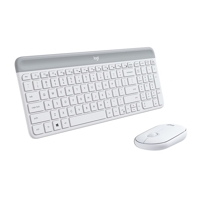 Logitech MK470 Slim Wireless Keyboard and Mouse Combo, Off-White (920-009443) image 1