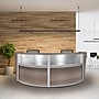 Regency Marque 124.5"W Curved Reception Desk Workstation, Driftwood Gray (77312GY)~#|#~04C712B0-47B5-41C6-B1B172B8E5763E54_sc7