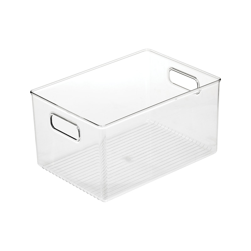 iDESIGN Small Plastic Storage Bin, Clear (71938) image 1
