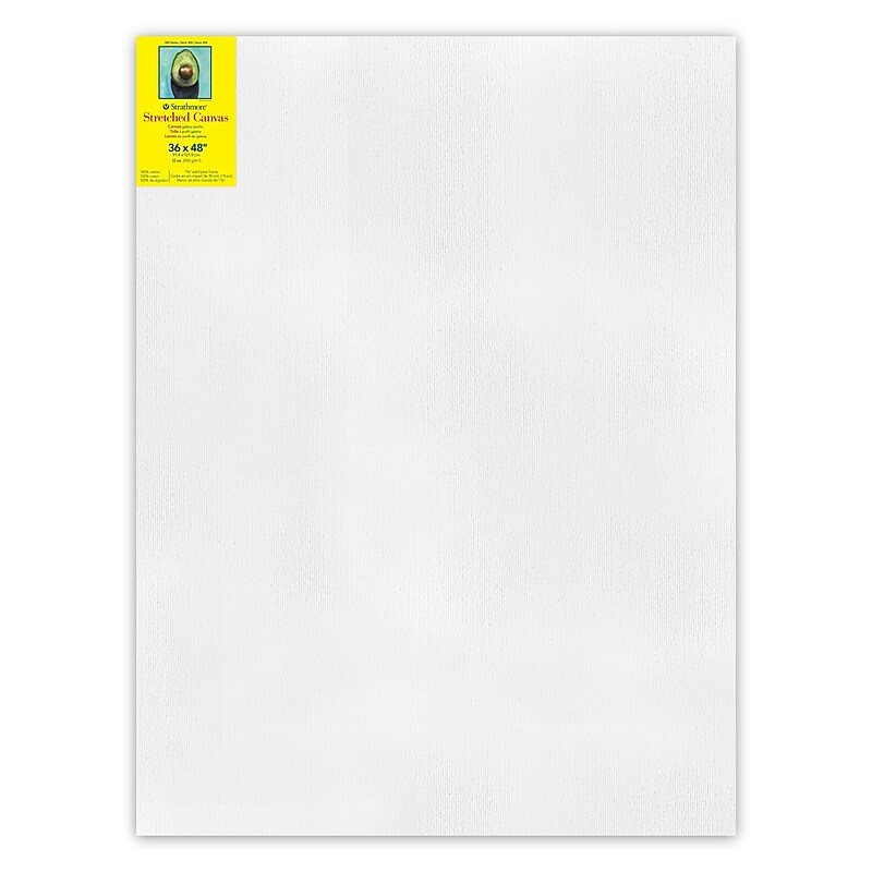 Strathmore 300 Series Primed White Stretched Canvas, 48" x 36", (STT31436) image 1