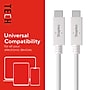 Staples TECH USB-C to USB-C Charging Cable, 3.3 ft., White (ST62317)~#|#~04CBDC4B-A9A4-4664-95BD67635BCEEED6_sc7