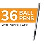 BIC Round Stic Grip Xtra Comfort Ballpoint Pens, Medium Point, Black Ink, 36 Pack (GSMG361BLK)~#|#~04D5F8E1-8DA5-48DC-A6888B0C61D50A3C_sc7