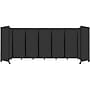 Versare The Room Divider 360 Freestanding Folding Portable Partition, 82"H x 234"W, Black Fabric (1182702)~#|#~04D6123B-3DCF-4CBB-84DBE37FF88828BB_sc7