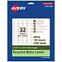 Avery EcoFriendly Laser/Inkjet Rectangle Multipurpose Labels, 1-1/4" x 1-3/4", White, 3200/Box (94226)~#|#~04D9F0E3-B455-4AA0-97D5B83ACB648E6F_sc7