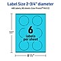 Avery Printable Circle Multipurpose Labels, 2.75" Dia., Bright Blue, 480/Box (94512)~#|#~04DB362E-8DBD-4FAA-BB9B49BB99CE51B3_sc7