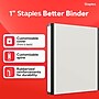 Staples 1" 3-Ring Better Binder, D-Ring, White (ST55840-CC)~#|#~04DF16AD-6629-41B9-A57056B938A9E1C1_sc7