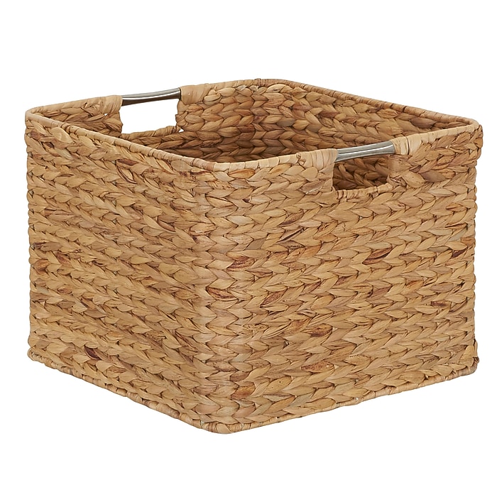 Household Essentials Woven Storage Wicker Basket with Handles