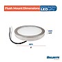 Bulbrite 5" Round 10.3-Watt 3000K LED Flush Mount Light, 850 Lumens, Nickel (773602)~#|#~04E52000-9A5A-4CE1-96D4388E94C076EE_sc7