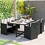 Flash Furniture Peregrine Modular Outdoor Patio Dining Set, Black/Cream/Natural, 7 Pieces/Set (TW3WBE00NAT)~#|#~04E52B63-A891-4C6F-9829042FECED4A63_sc7