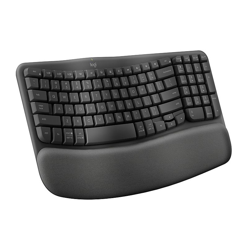 Logitech Ergo Series Wave Keys Wireless Ergonomic Keyboard, Graphite (920-011898) image 1
