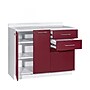 Viva Comfort 36.75'' H x 42" L Exam Room Medical Cabinet, 2-Doors, 3-Drawers, Claret (902BASE42NSCL)~#|#~04E7A70A-F293-423C-A40FB12D53573CE7_sc7