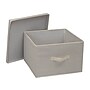 Household Essentials Medium Stackable Folding Fabric Square Storage Box With Lid, 10" x 15"x 15", 39 Qt., Cream (117-1)~#|#~04E97CF5-155A-4A2A-A62A1DAA081F7D9D_sc7