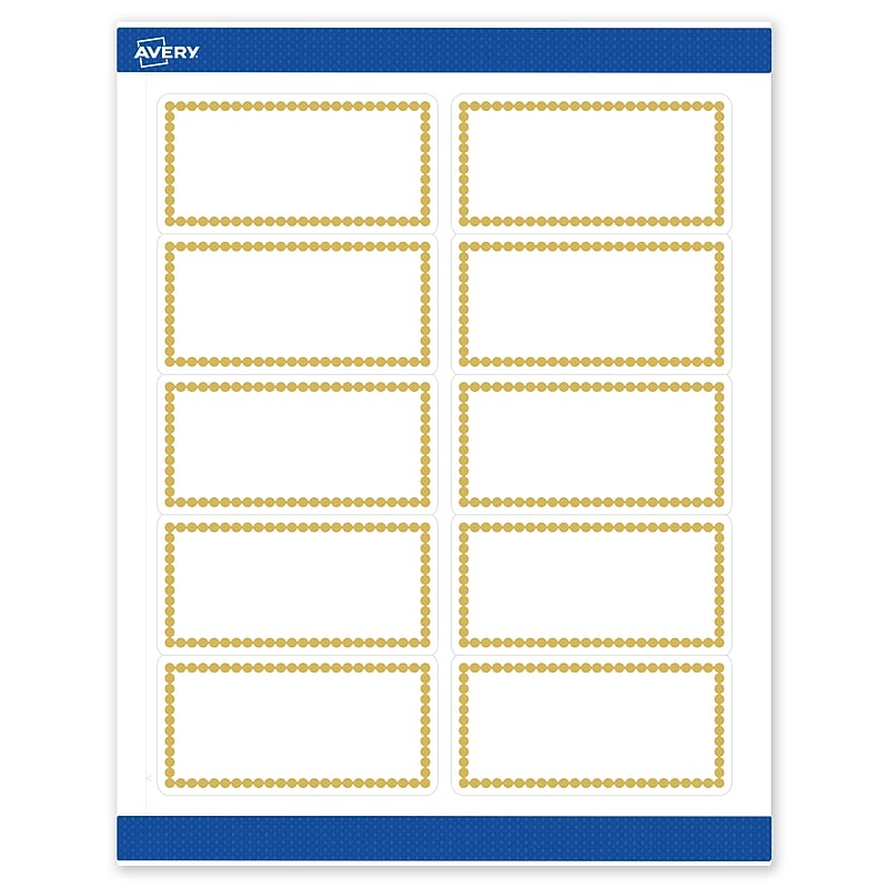 Avery Laser/Inkjet Rectangle Multipurpose Labels, 2" x 4", White, 100/Pack (S00DJH) image 1
