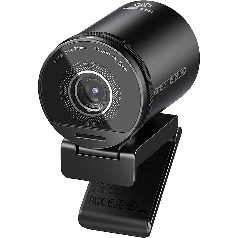 EMEET S800 StreamCam 4K HD 8MP Webcam, Tripod Mount, Black (EMS82U-LD) image 1