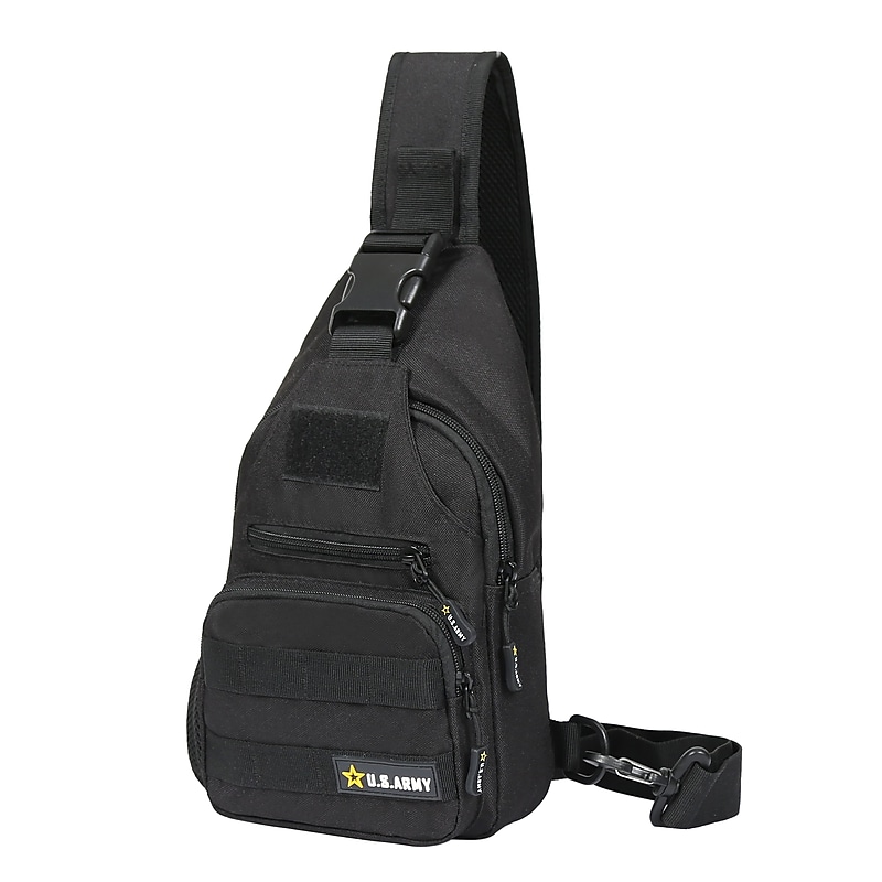 U.S. Army DELTA Tactical Polyester Sling Bag, Black (USBDEL12BLK) image 1