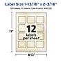 Avery Pearlized Ivory Rectangle Multipurpose Labels, 1-13/16" x 2-3/16", Ivory, 120/Pack (94233)~#|#~04F1ABA6-3E76-4282-A42C57C055E7EDFE_sc7