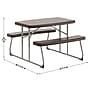 Flash Furniture Paige 37.5" x 32.625" Picnic Folding Table, Brown (RBEBB2432FD2BR)~#|#~04F2C634-E0BB-41D0-A8856C3B8B62A237_sc7