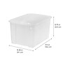 Iris 50 Quart Storage Container with Lid, Plastic, Clear, 4/Pack (500255)~#|#~04F916A5-33D6-4D77-982836C070FA035C_sc7