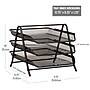 Mind Reader 3-Tier Stackable Paper Desk Tray Organizer, Metal Mesh, Black (3TPAPER-BLK)~#|#~04FA4837-710C-44EC-AF781865B8F19DF5_sc7